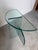 Glass 1980s Postmodern Italian Design Geometric Sculptural Glass Side Table For Sale - Image 7 of 12
