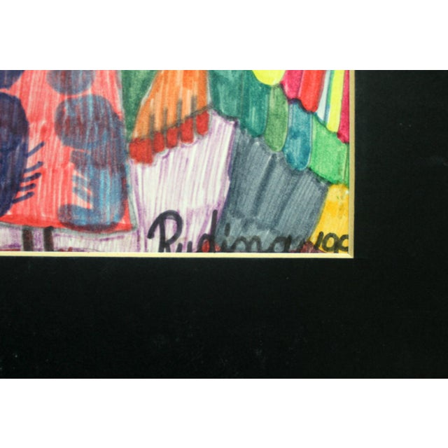 The artwork is sold unframed. No details on the artist. This piece has an attribution mark, I am sure that it is...