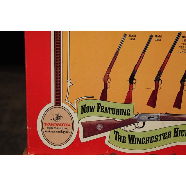 1976 Winchester Museum Buffalo Bill Tin Lithograph Advertising Sign For Sale - Image 9 of 13