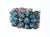 6.75" Darrell Cadman-navajo Kingman Turquoise Heavy Stamped Sterling Cuff Bracel For Sale - Image 4 of 10