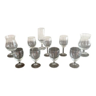 Collection of 10 Various Stemmed Cordial and Liqueur Glasses Pre-Owned, Excellent Cond. 5” H and 3.25” H For Sale
