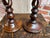 19th Century Antique English Oak Open Barley Twist Candlesticks Jacobean Pair C1860 12.5” For Sale - Image 5 of 18