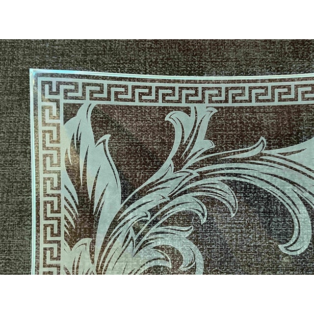 Gianni Versace designed for Rosenthal Arabesque clear crystal curved centerpiece / Made in Germany Original mark at corner...