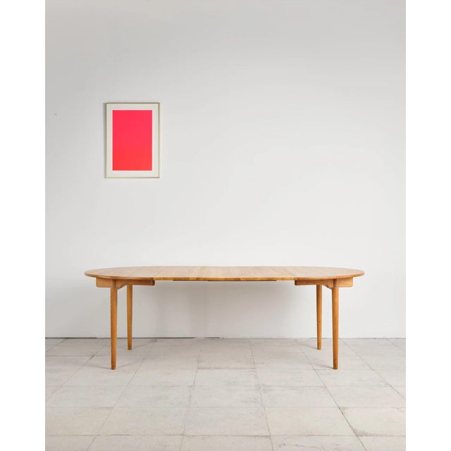 Round Extendable Dining Table in Oak by Hans J. Wegner, Denmark, 1970s For Sale - Image 9 of 18