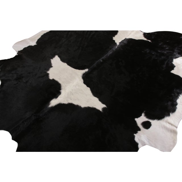 Rug & Kilim Rug & Kilim’s Contemporary Cowhide Rug in Brown and White For Sale - Image 4 of 6