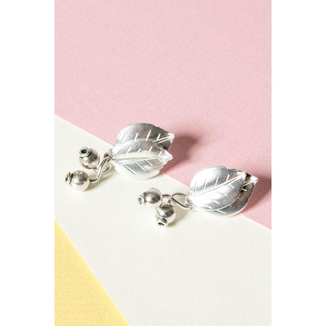 Silver Earrings from Gertrud Engel, 1952, Set of 2 For Sale - Image 3 of 6