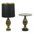 Fantastic and very rare set consisting of an XL pineapple lamp with a matching round pineapple table, made of brass,...