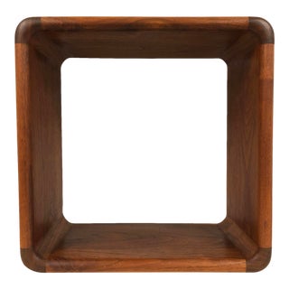Mid 20th Century Wall-Mounted Solid Teak Shelf Cubby For Sale