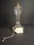 American Rare Antique 1840 Eapg Flint Glass Whale Oil Lamp | Wheel-Etched Font & Starburst Base For Sale - Image 3 of 13