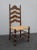 French Country Vintage French Country Rush Ladderback Chair W Floral Painted Backrest For Sale - Image 3 of 10
