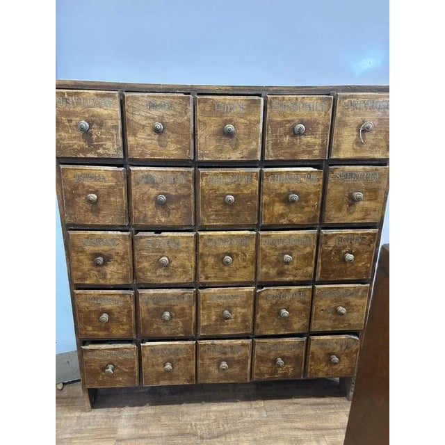 Antique Bank of Shop 25 Drawers For Sale - Image 4 of 18