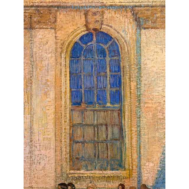 Blue Signed Original Ettore Caser (1880-1944) Early 20th Century Oil Painting Rare For Sale - Image 8 of 12