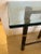 Very Long Organic Modern Bamboo & Glass Console Table For Sale - Image 10 of 12