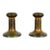 Heintz Arts & Crafts Sterling Silver on Bronze Candlesticks, Pair For Sale