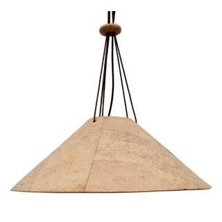 Large Cork Hanging Lamp by Willhelm Zanoth and Ingo Maurer for Design M, 1970s For Sale