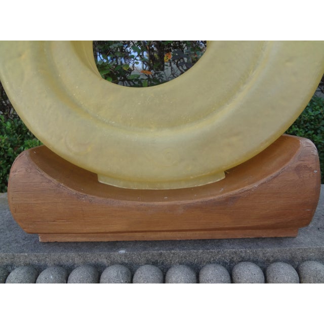 Mid-Century Modern French Modern Fiberglass Lamp Inspired by Andre Cazenave For Sale - Image 3 of 13