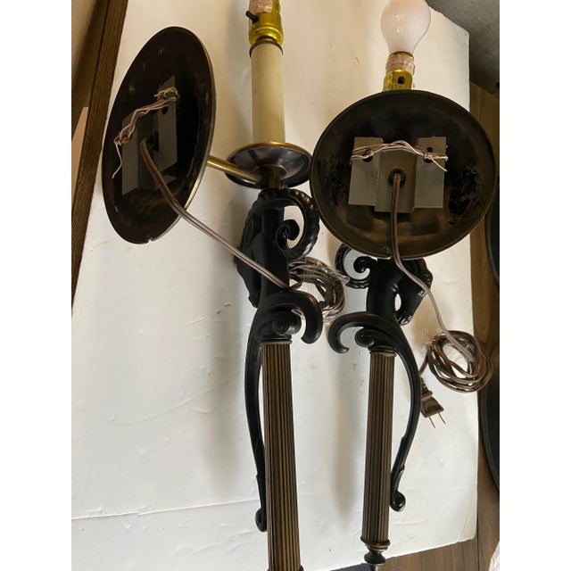 Mid 20th Century French Gazelle Ram Wall Sconce Lamps Sergio Bustamante Style - a Pair For Sale - Image 10 of 11