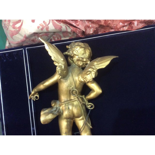 Metal Late 19th Century Gilt Metal Angel For Sale - Image 7 of 10