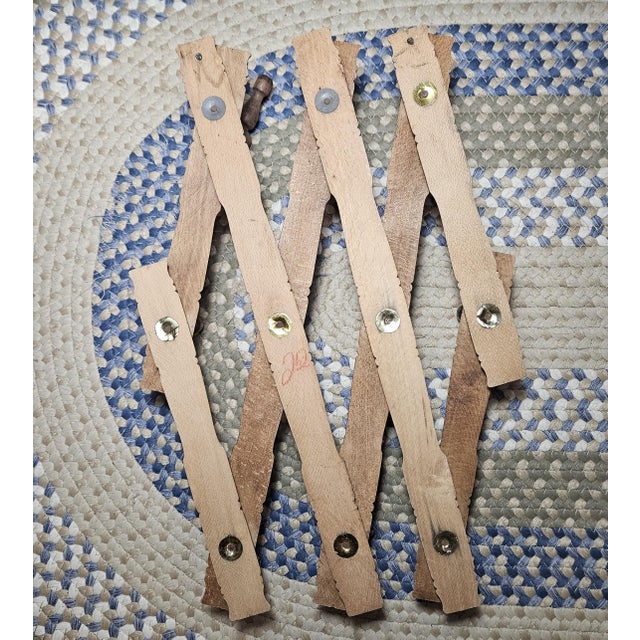 Wood Vintage Pine 10 Peg, Faux- Bamboo Coat Rack For Sale - Image 7 of 15