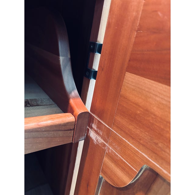 Brown 1980s Vintage Cherry 5 Piece Wall Unit With Lighting For Sale - Image 8 of 11