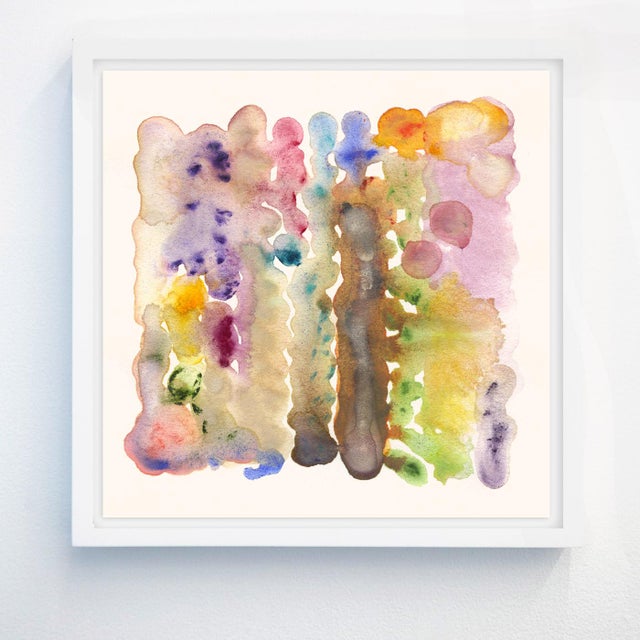 Contemporary "Morphos 02", Vibrant Abstract by Tina Marrin 30x30 For Sale - Image 3 of 4