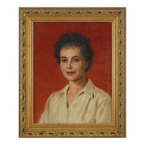Mid Century Portrait of a San Francisco Lady by Alfred Jonniaux