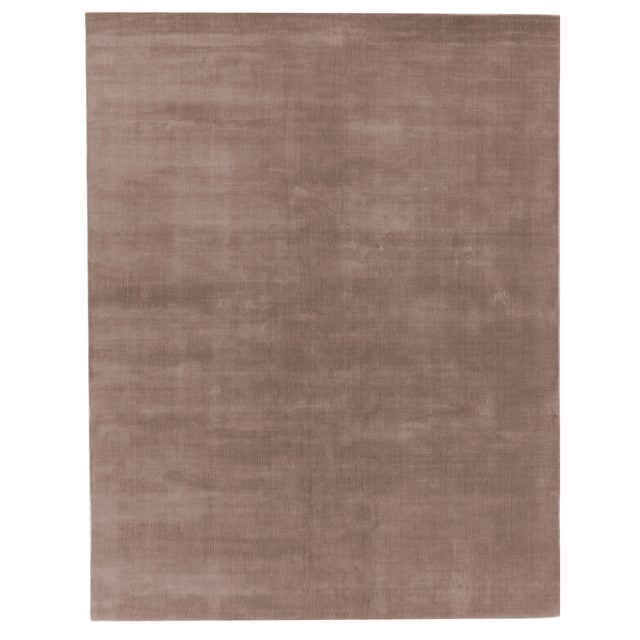 Exquisite Rugs Melle Hand loom Wool/Viscose Mink Rug-12'x15' For Sale - Image 10 of 10