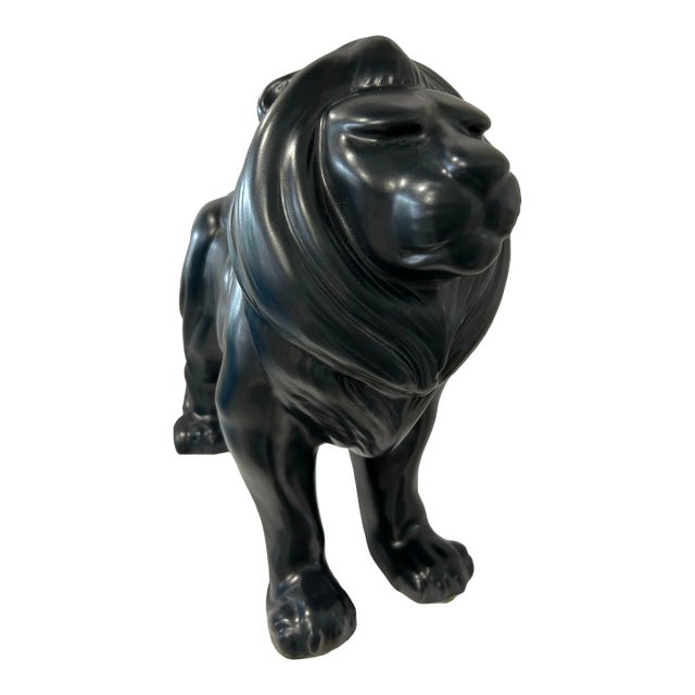 1980s Haeger Ceramic Lion Sculpture For Sale