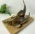 Beautiful vintage sculpture of two koi carp on a marble base. The well-styled natural postures give this object a lifelike...