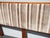 Vintage Mid Century Modern Style Brown Velvet Stripped Queen Headboard For Sale - Image 11 of 15