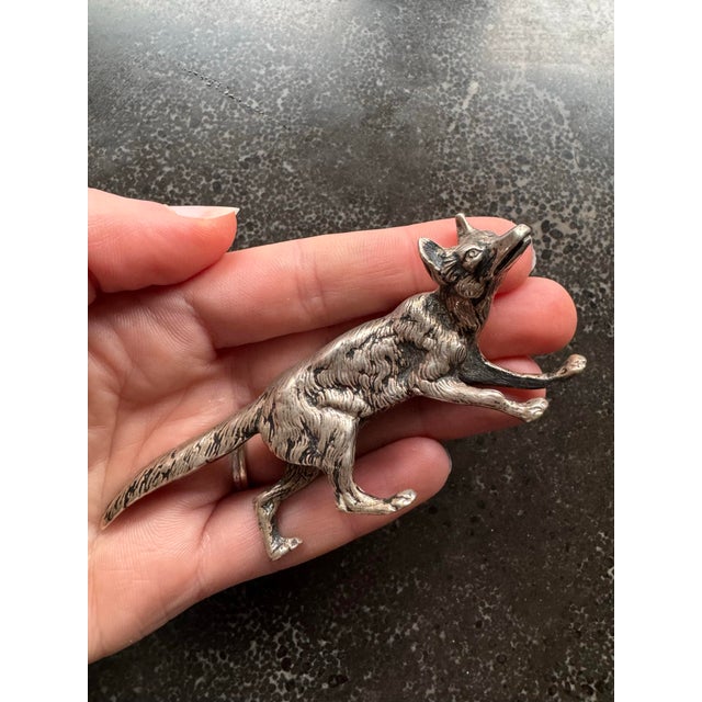 Antique German Silver Fox Collectible Figurine For Sale In Portland, OR - Image 6 of 9