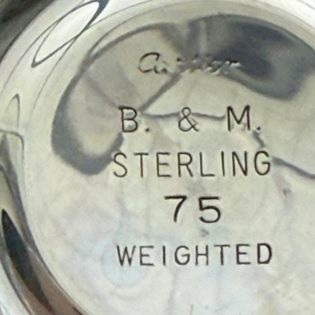 Traditional 1960s Pair of Cartier Sterling Silver Candlesticks & Gorham Manufacturing Company Three-Light Candelabra For Sale - Image 3 of 10