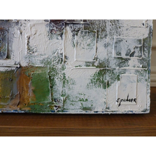 White "Snow Day" Abstract Painting by Scott A. Spencer For Sale - Image 8 of 8