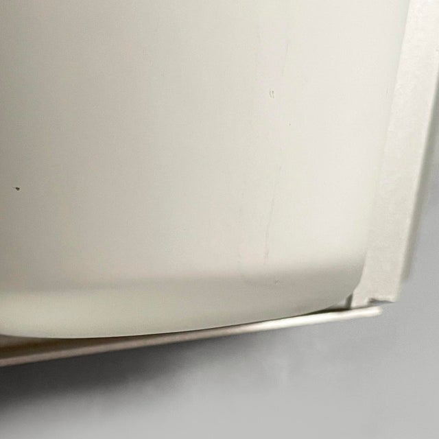 Italian Modern Opaline Glass and Metal Wall Lamps, 1980s, Set of 3 For Sale - Image 17 of 18