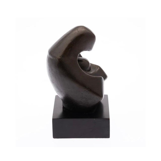 Zvi Aldouby, Modernist Israeli Bronze Sculpture Abstract Mother & Child Zvi Yehuda Aldouby For Sale - Image 16 of 17