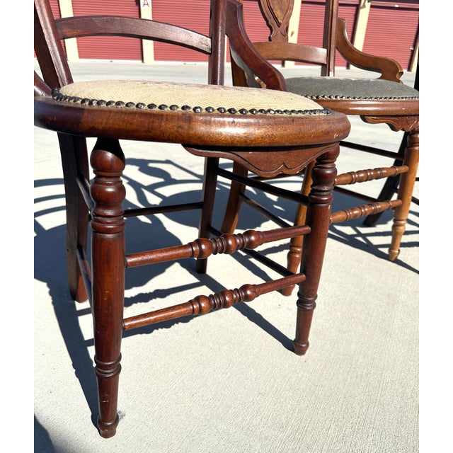 Set of 3 Antique 19th Century Needlepoint Chairs For Sale - Image 12 of 12