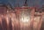 Trio Pink Glass Tube Chandeliers, Murano, 1970s, Set of 3 For Sale - Image 3 of 16