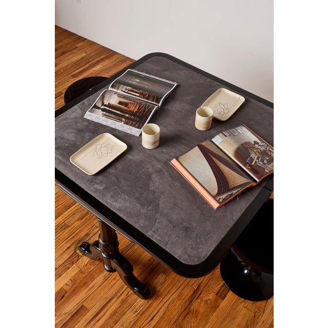 Modernized 19th Century Victorian Game Table With Black Finish For Sale In Los Angeles - Image 6 of 11