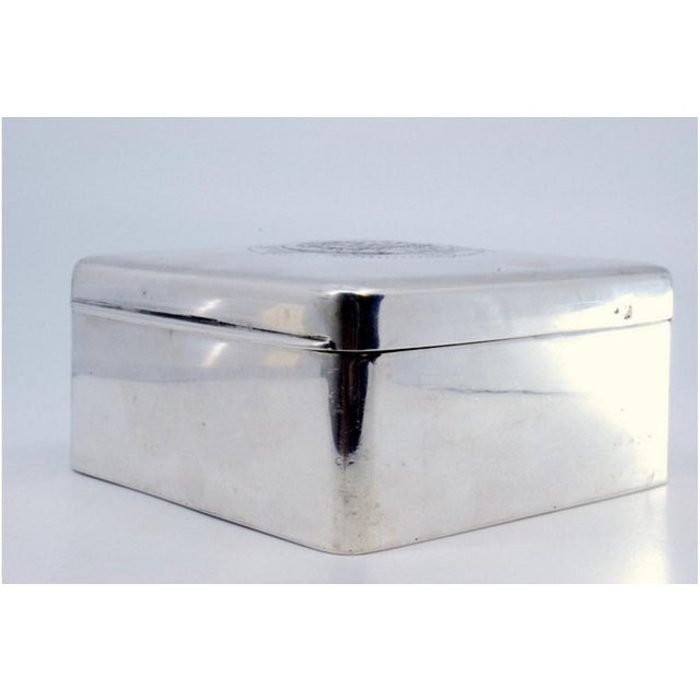 Plain Silver Tobacco Box, in Good conditions. Designed 1920 to 1949
