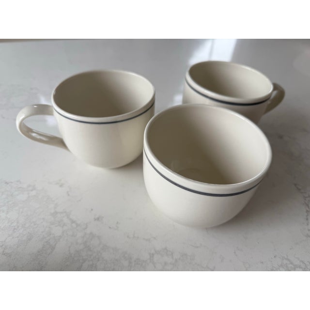John Julian Porcelain Simple Mug Set of 2 and Simple Beaker, 1 With Grey Stripe, Made in England For Sale - Image 9 of 11