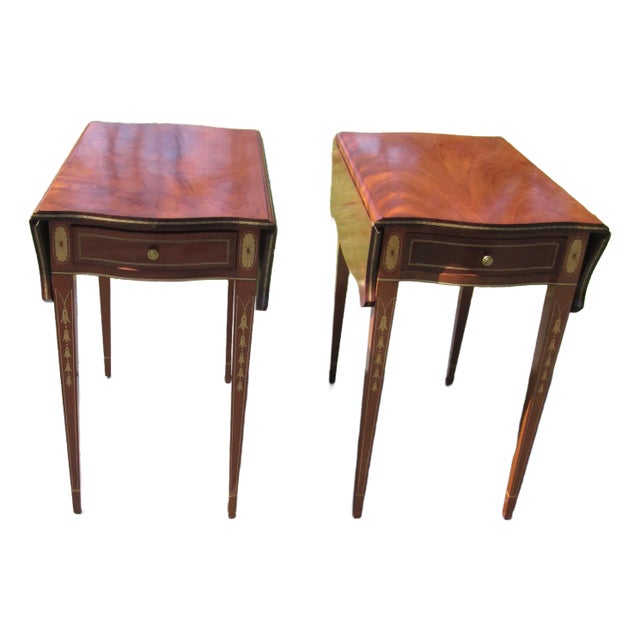 1980s Pair Custom Made Pembroke Table by John Sullivan For Sale