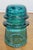 Industrial Vintage Hemingray 16 Aqua or Teal Glass Insulator For Sale - Image 3 of 10