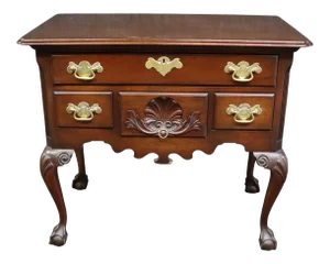 Colonial Edison Institute Museum Chippendale Style Mahogany Lowboy