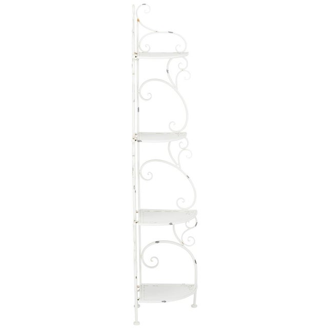 Turuca 4 Tier Corner Shelf - Antique White For Sale - Image 10 of 10