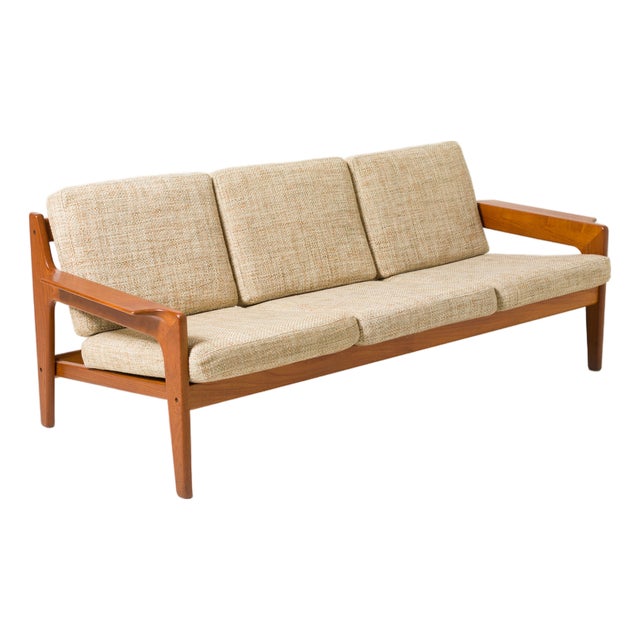 Mid-Century Modern Teak 3-Seater Sofa by Arne Wahl Iversen for Komfort, Denmark, 1960s For Sale