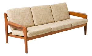 Mid-Century Modern Teak 3-Seater Sofa by Arne Wahl Iversen for Komfort, Denmark, 1960s