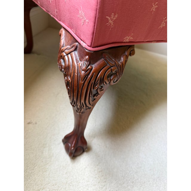 Traditional Pair of 2 Hickory Chair Gainsborough Mahogany Armchairs 1995 For Sale - Image 3 of 9