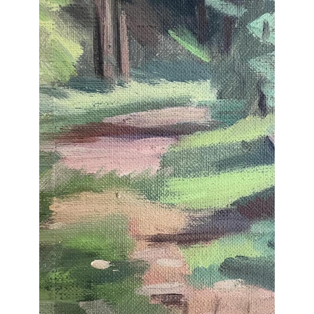 Alexis Louis Roche, Chemin sous-bois, Oil on Canvas For Sale - Image 4 of 11