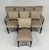 Art Deco Italian Black and Beige Velvet Chairs attributed to Antonio Cassi Ramelli, 1940s, Set of 8 For Sale - Image 4 of 14
