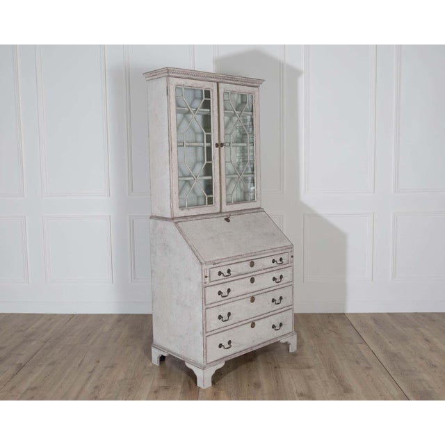 18th Century 18th Century European Painted Bureau Bookcase with Glazed Doors, circa 1790 For Sale - Image 5 of 10